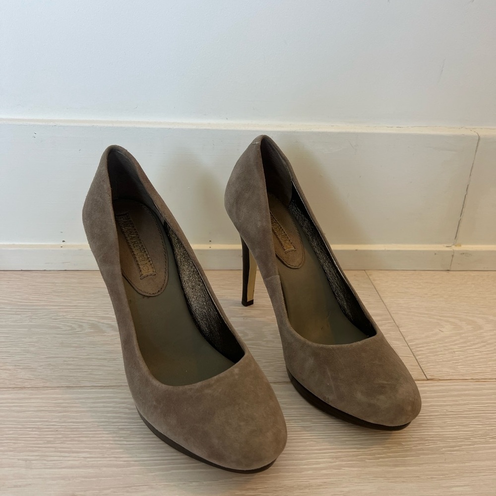 Banana Republic Taupe Suede Heels